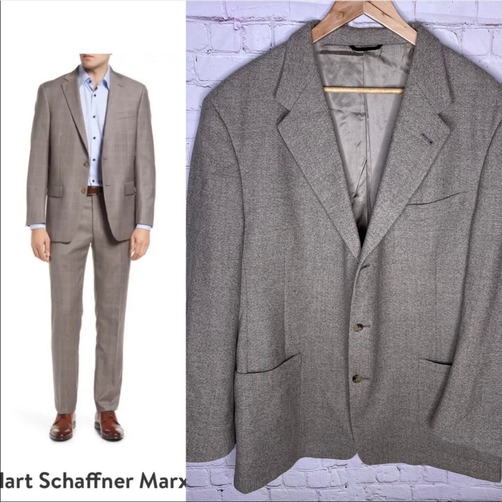 Hart Schaffner Marx Tan Suit Coat Blazer Sport Jacket
